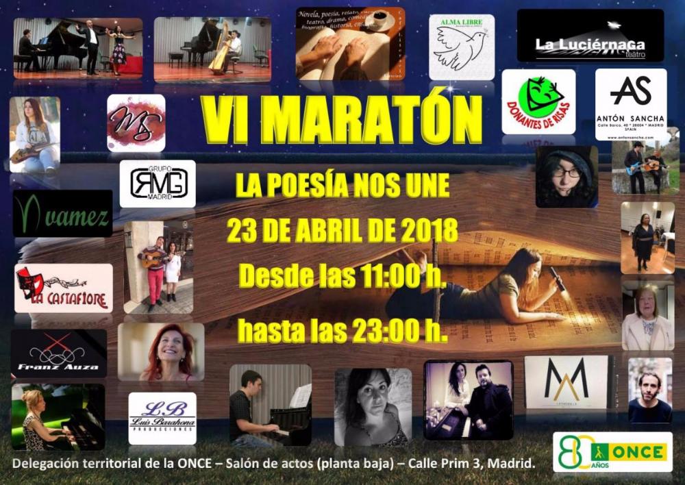 Cartel Artistas VI Maratón de Poesía