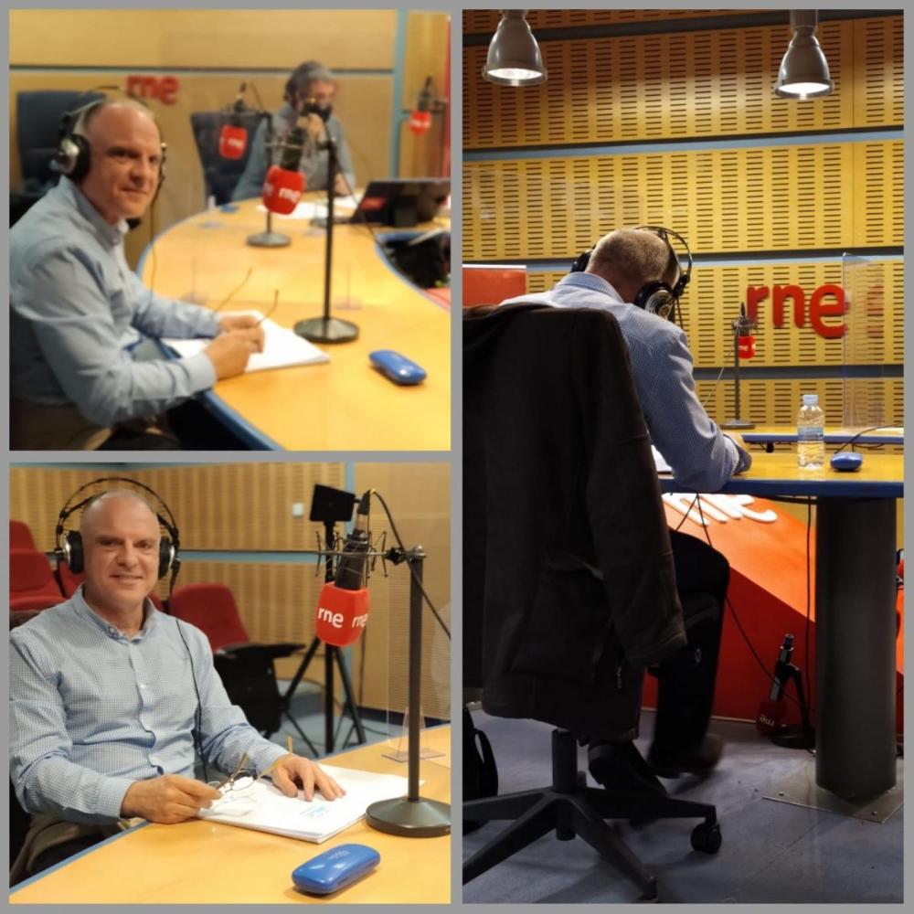 Jordi Sabaté en los estudios de RNE