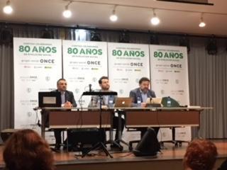 Mesa de los ponentes en la charla sobre Ciberseguridad celebrado en la Delegación