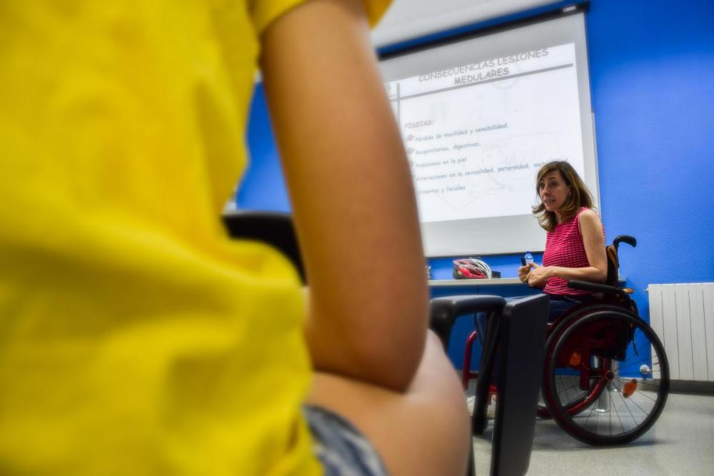 Nuria Pérez Sánchez durante su charla