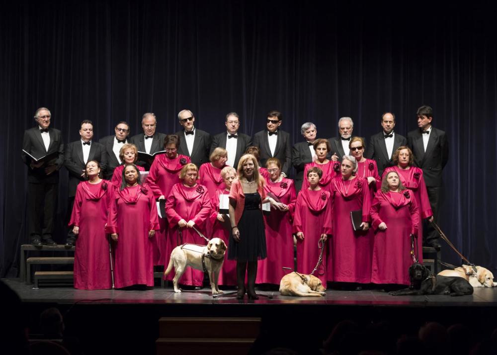 El Orfeón antes de comenzar una de las actuaciones en la Bienla de Música de Castilla-La Mancha