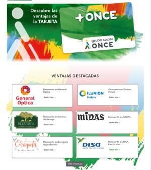 Pantallazo de la web +ONCE