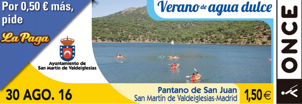 Cupón del 30 de agosto dedicado al Pantano de San Juan