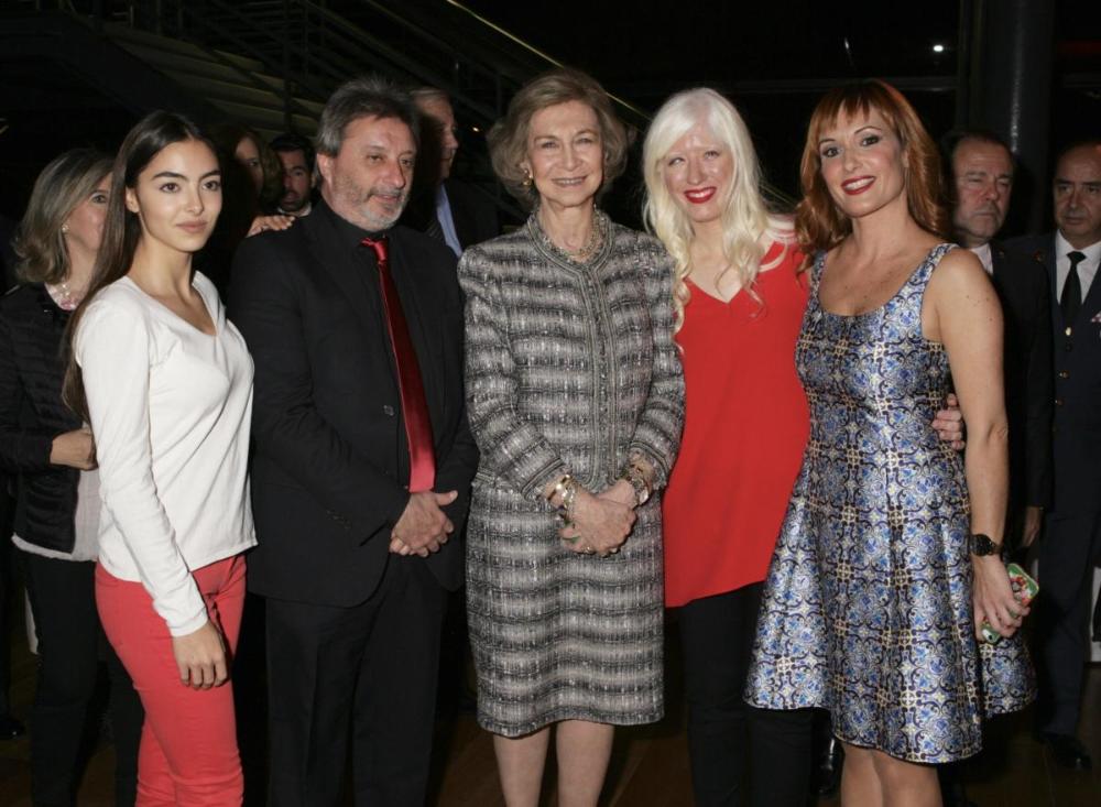 Pipu durante la gala de los Premios Solidarios 2018 acompañado por la Reina Sofía, entre otras