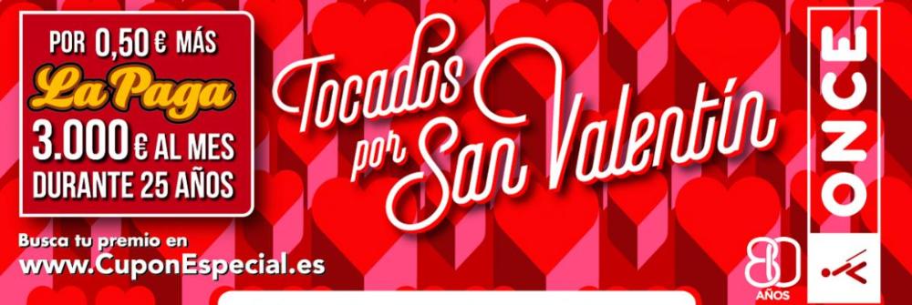 Cupón del 14 de febrero de 2018 dedicado a San Valentín
