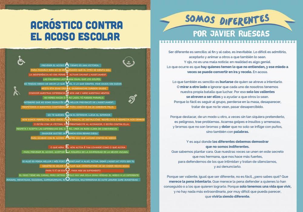 Texto "Somos diferentes"