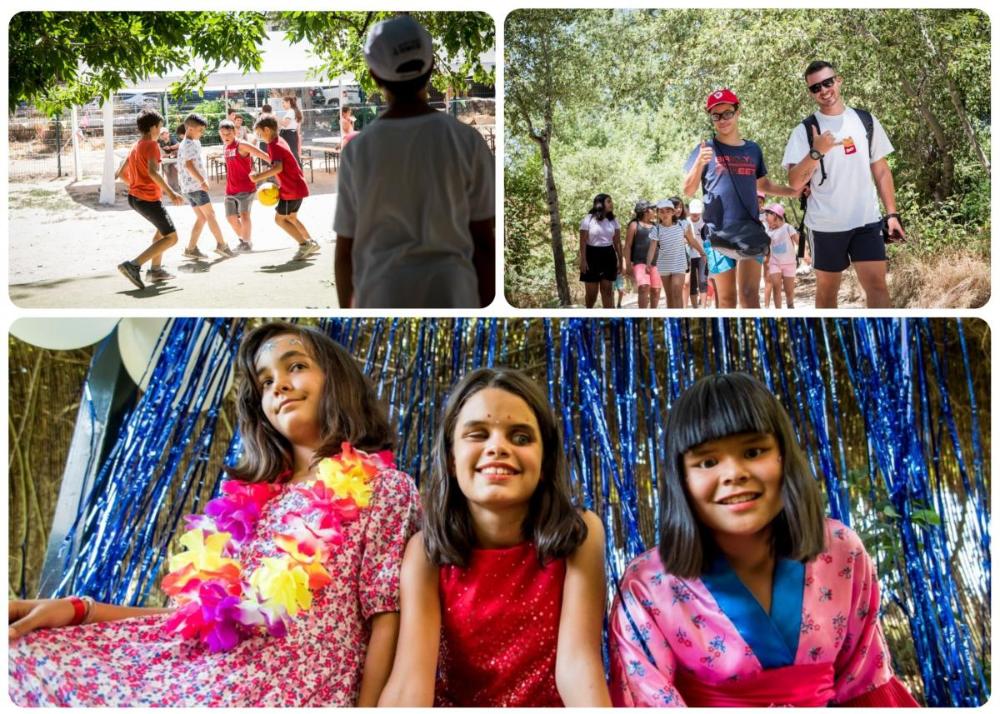 Varios momentos del campamento de Madrid