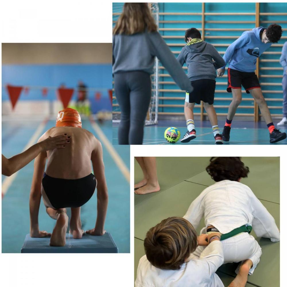 Collage con varios de los deportes
