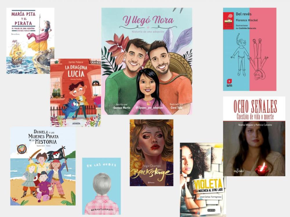 Collage con las portadas de los diferentes libros