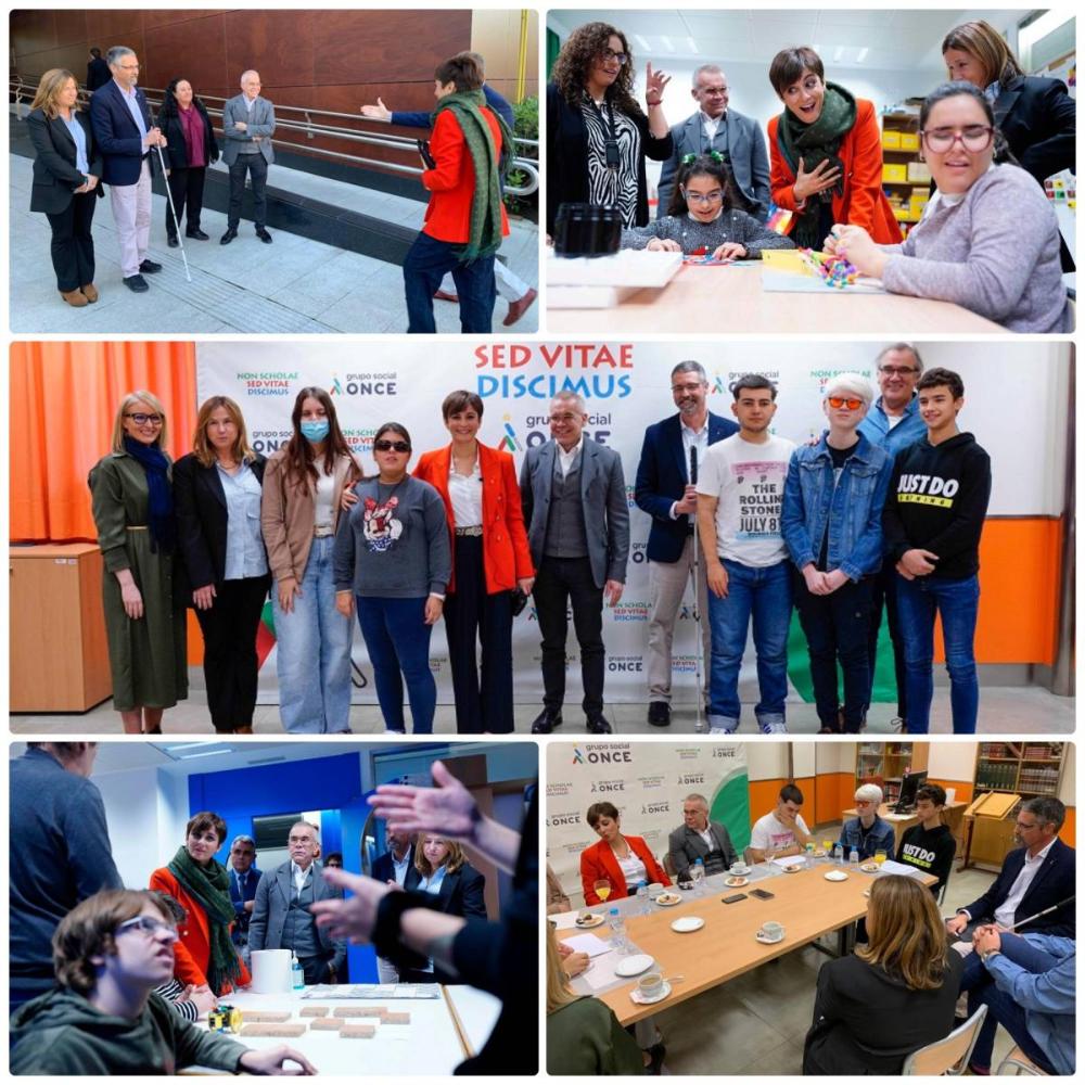 Collage con varios momentos de la visita al CRE