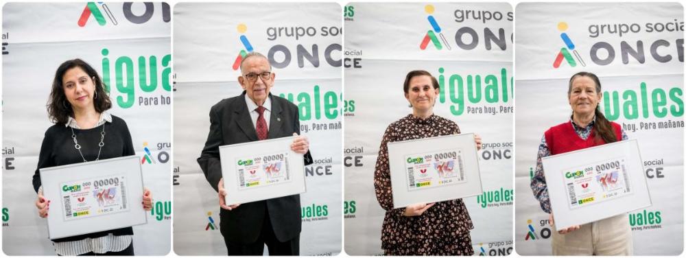 Los cuatro voluntarios homenajeados