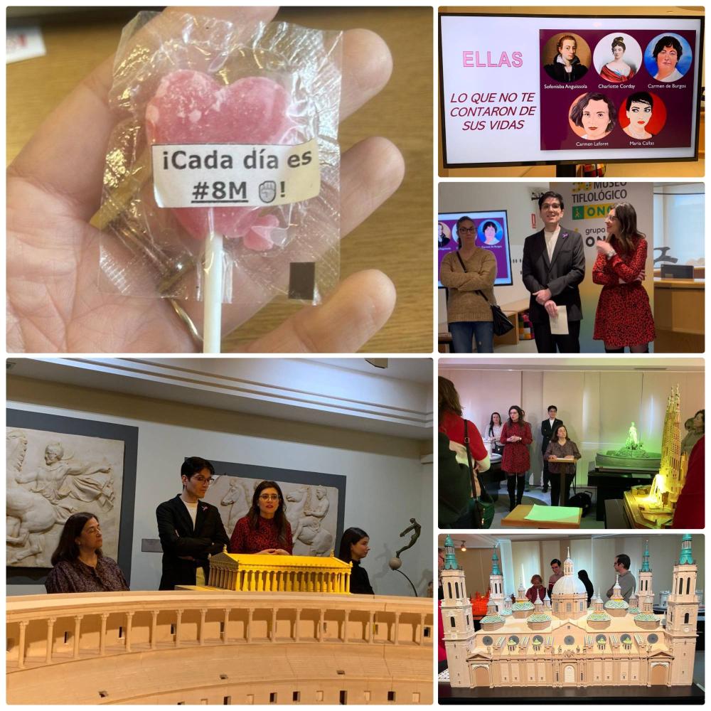 Collage con varios momentos de la primera visita