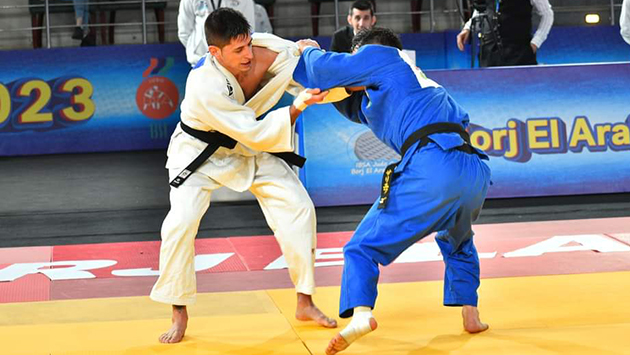 Daniel Gavilán en un momento del combate