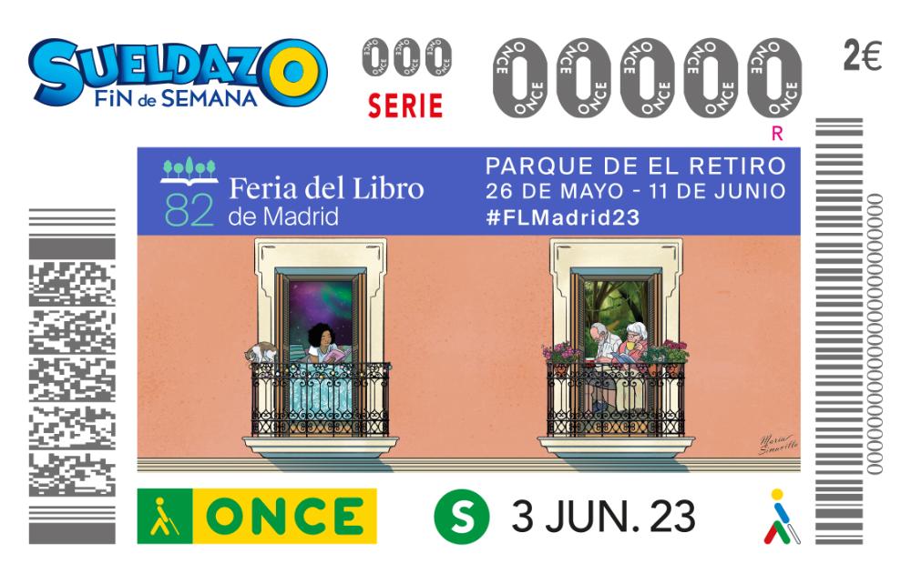 Cupón del 3 de junio dedicado a la Feria del Libro