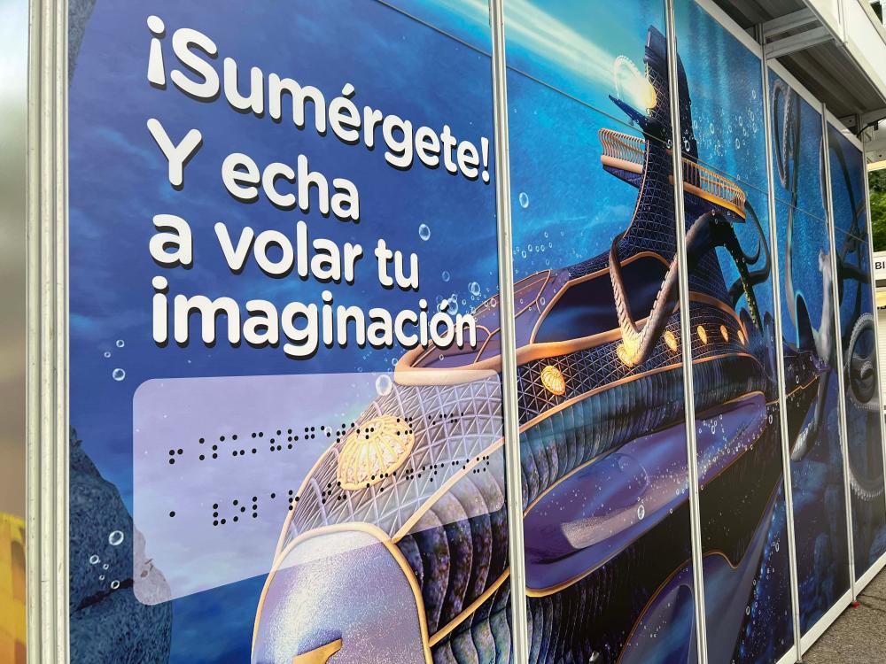 Imagen del Nautilus en la caseta de la ONCE