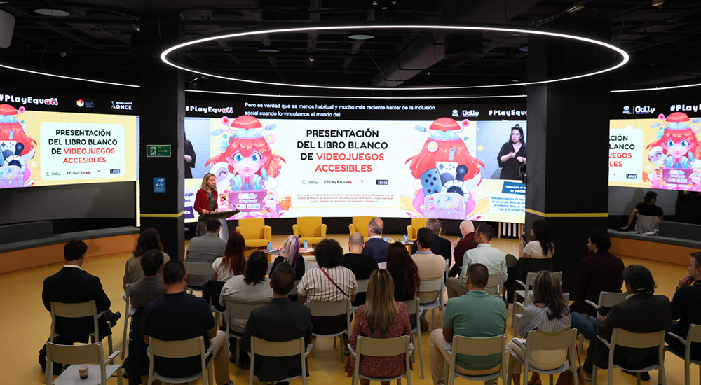 Vista general de la presentación del libro blanco de los videojuegos accesibles
