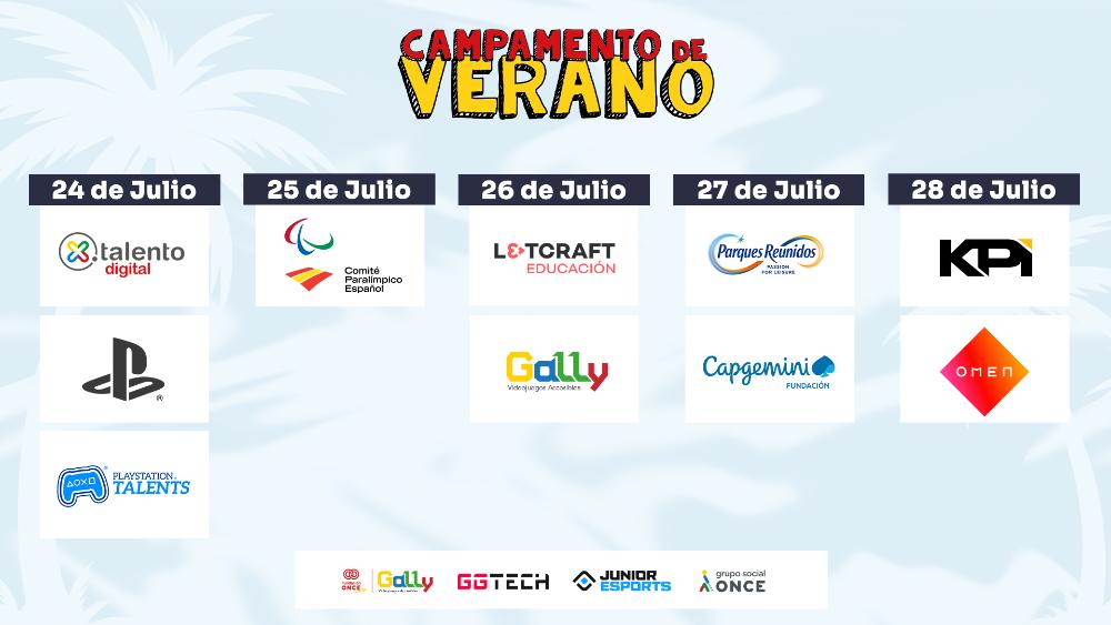 Calendario del campamento de videojuegos