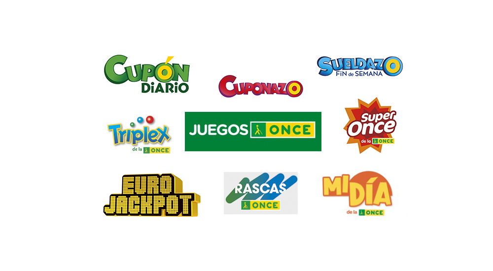 Portada con los diferentes logos de Juegos de la ONCE
