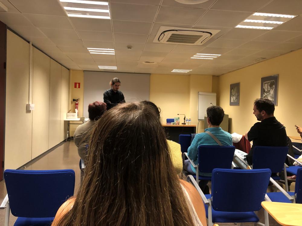 Daniel Ayora en un momento de la presentación