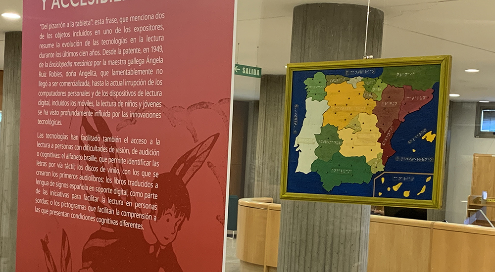 Mapa accesible en la exposición