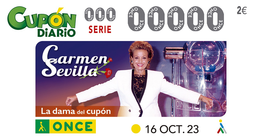 Cupón del 16 de octubre dedicado a Carmen Sevilla