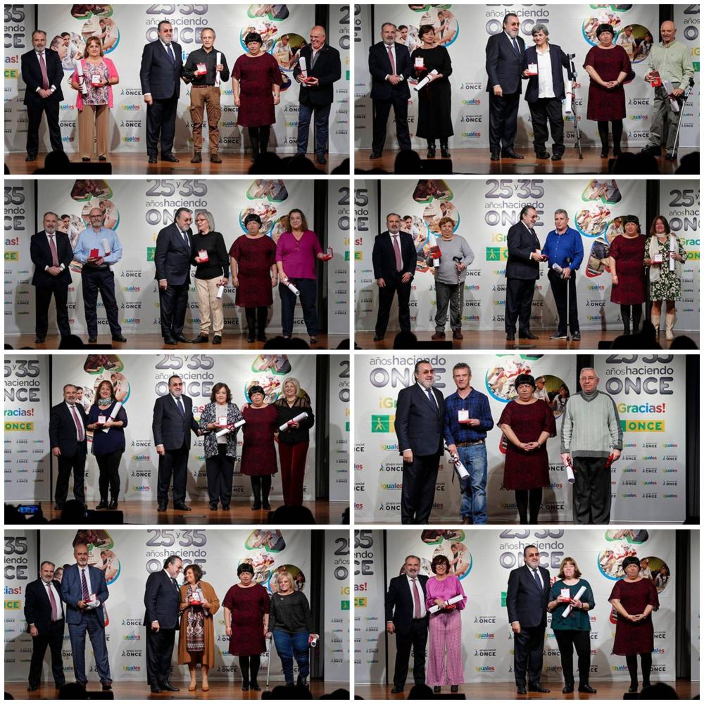 Collage con otro grupo de los homenajeados