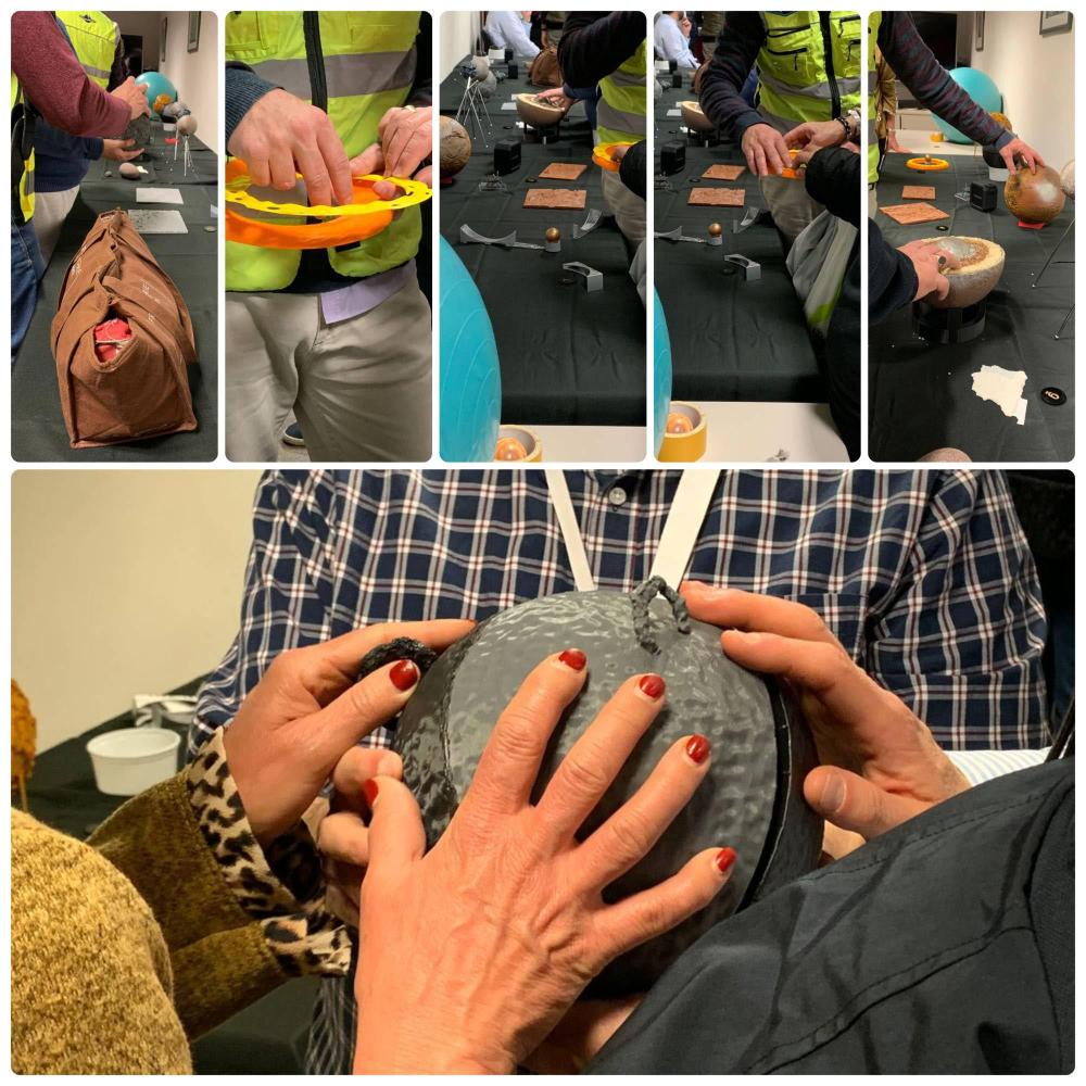 Collage con varios momentos del taller