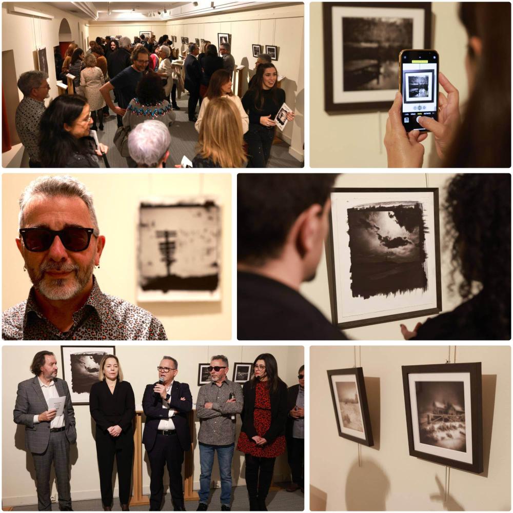 Varios momentos de la inauguración de la exposición