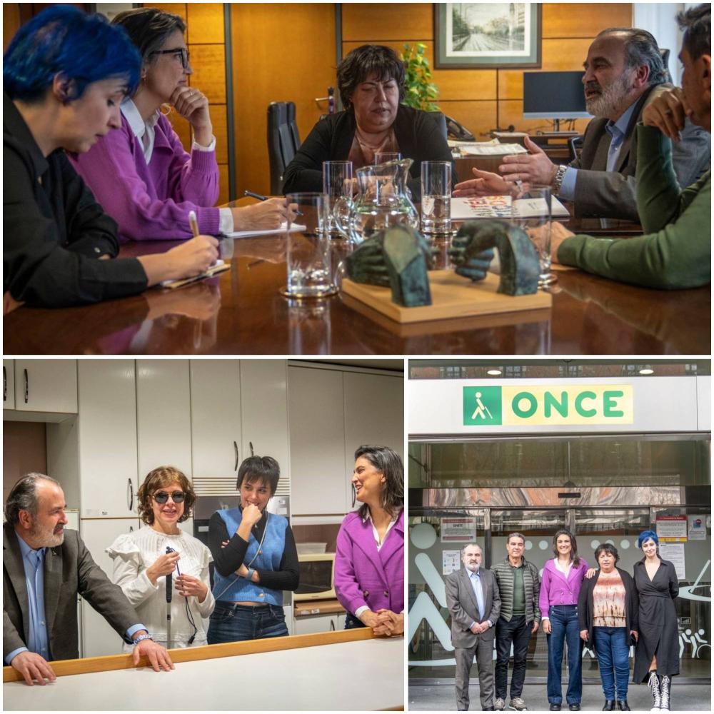 Visita de Manuela Bergerot a la Delegación de la ONCE
