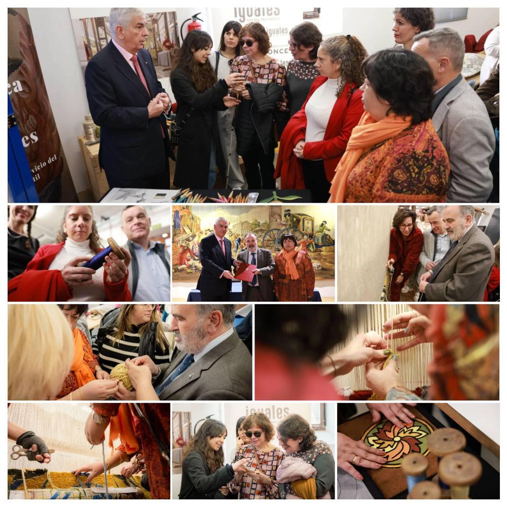 Collage con varios momentos de la visita