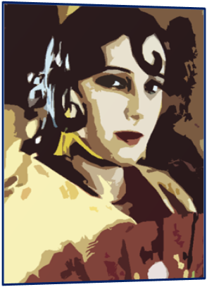 Fotografía de Raquel Meller (publicada en la revista "Caras y Caretas". 9 de abril de 1927, n.º 1488, p. 55).