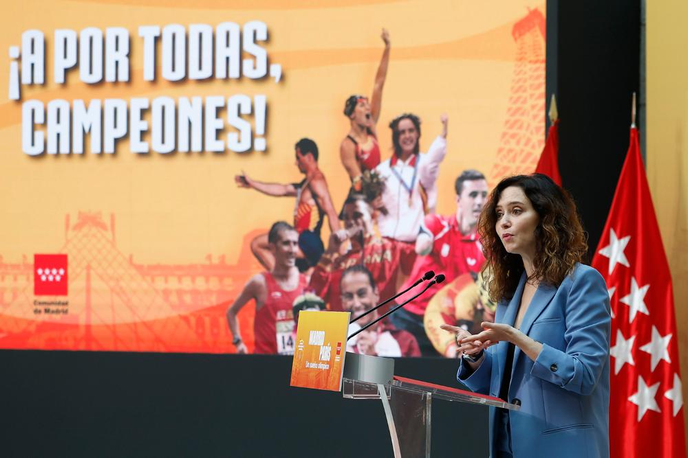 Isabel Díaz Ayuso durante su intervención