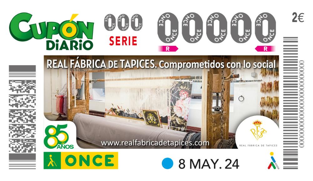Cupón dedicado a la Real Fábrica de Tapices