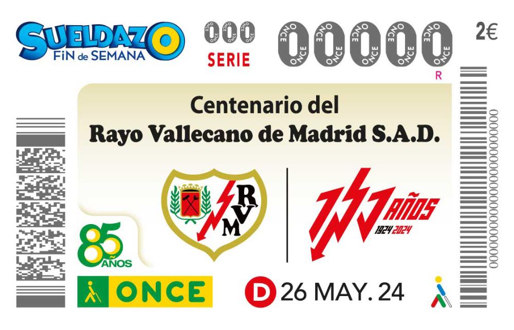 Cupón del 26 de mayo dedicado al Rayo Vallecano