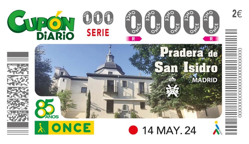 Cupón del 14 de mayo dedicado a la Pradera de San Isidro