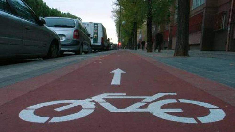 Carril bici en acera