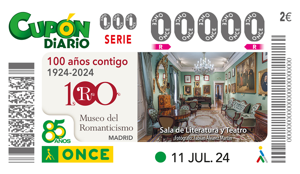 Cupón dedicado al Centenario del Museo del Romanticismo