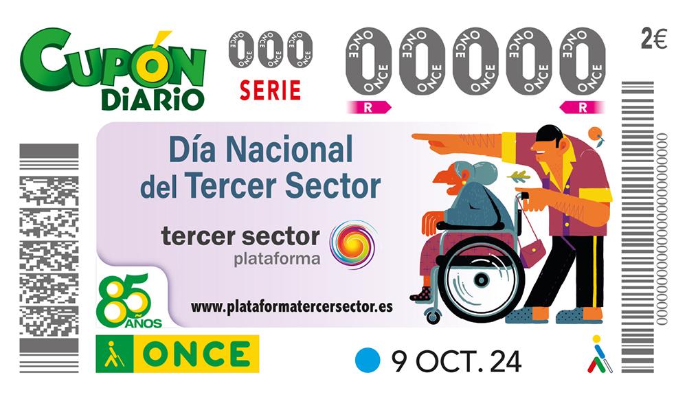 Cupón del 9 de octubre dedicado al Tercer Sector