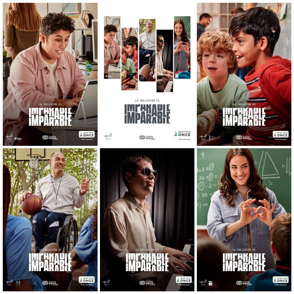 Collage con los diferentes carteles de la campaña