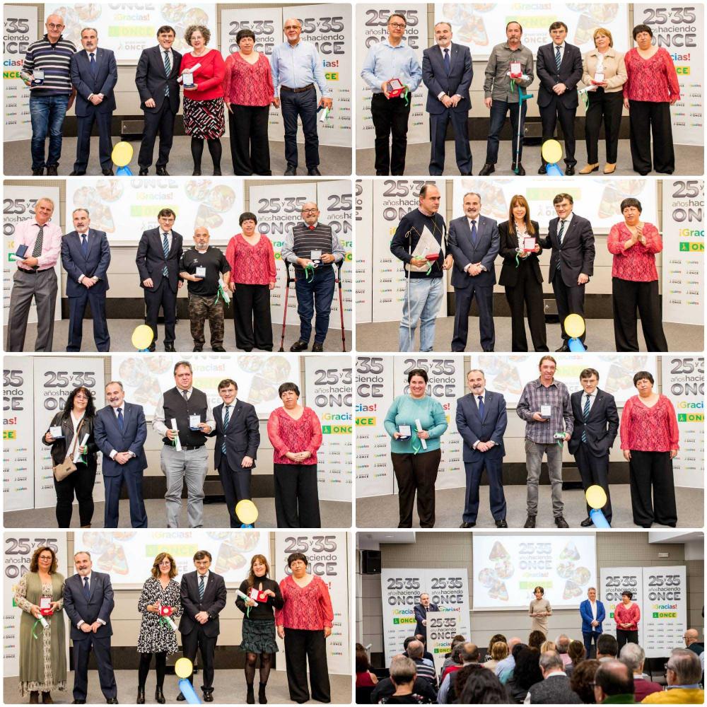Collage con los diferentes grupos de homenajeados