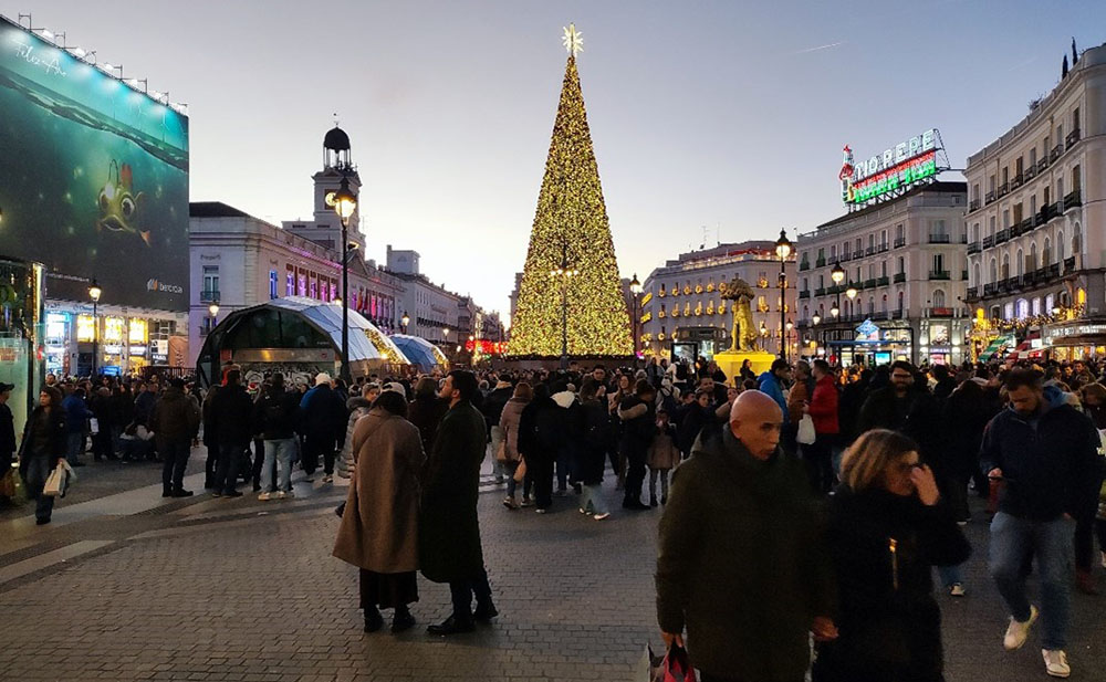 La Puerta del Sol vestida de Navidad