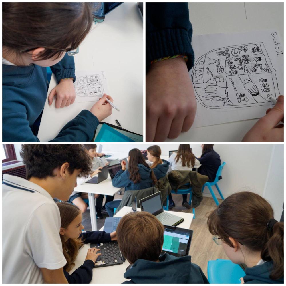 Los alumnos trabajando en el aula