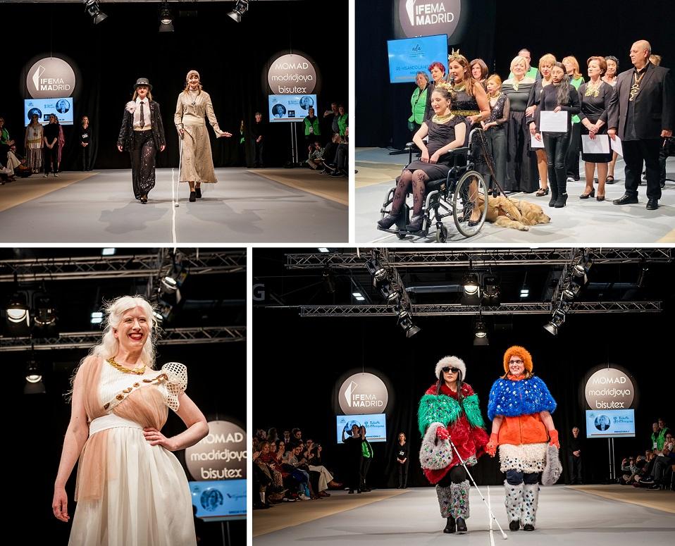 Collage con varios momentos del desfile