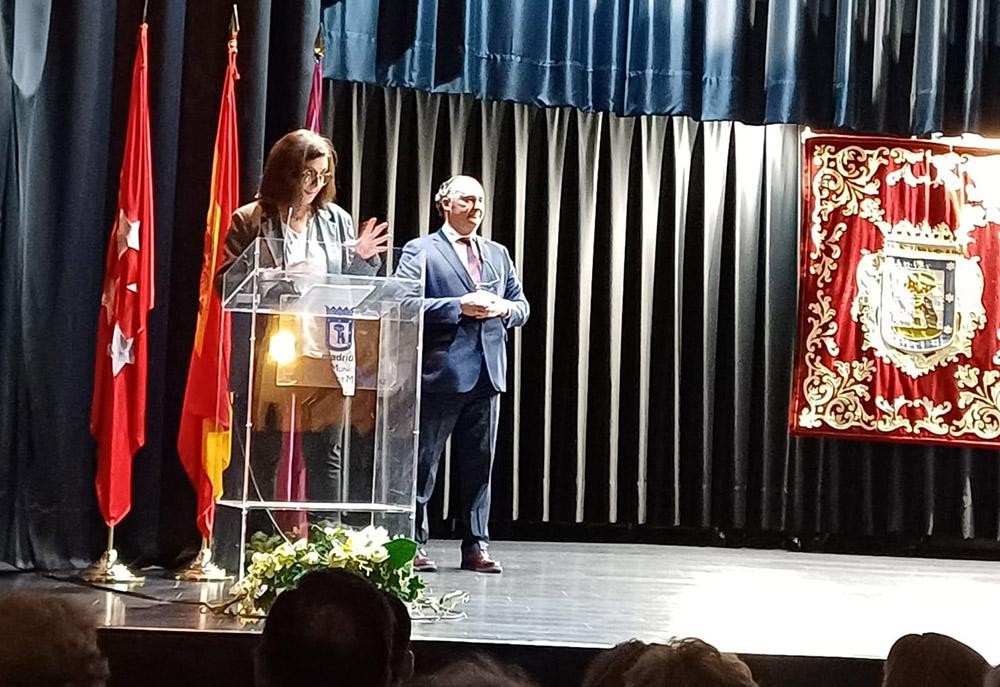 Toñi Torres durante su discruso