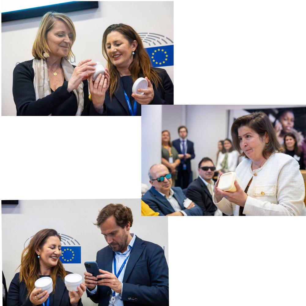 Eurodiputados testan los productos etiquetados presentados por Bárbara