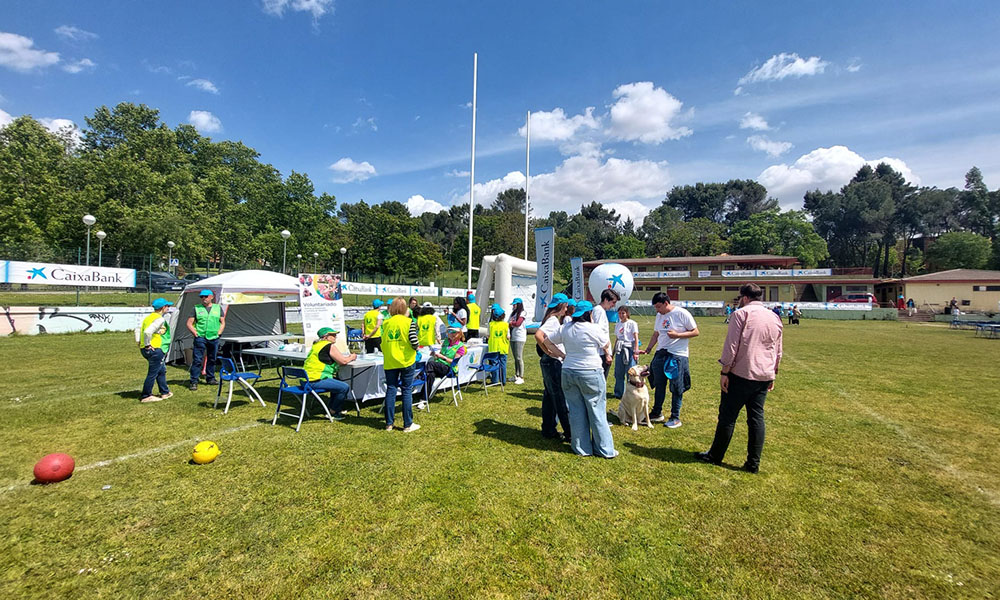 El grupo de voluntarios ONCE en la jornada