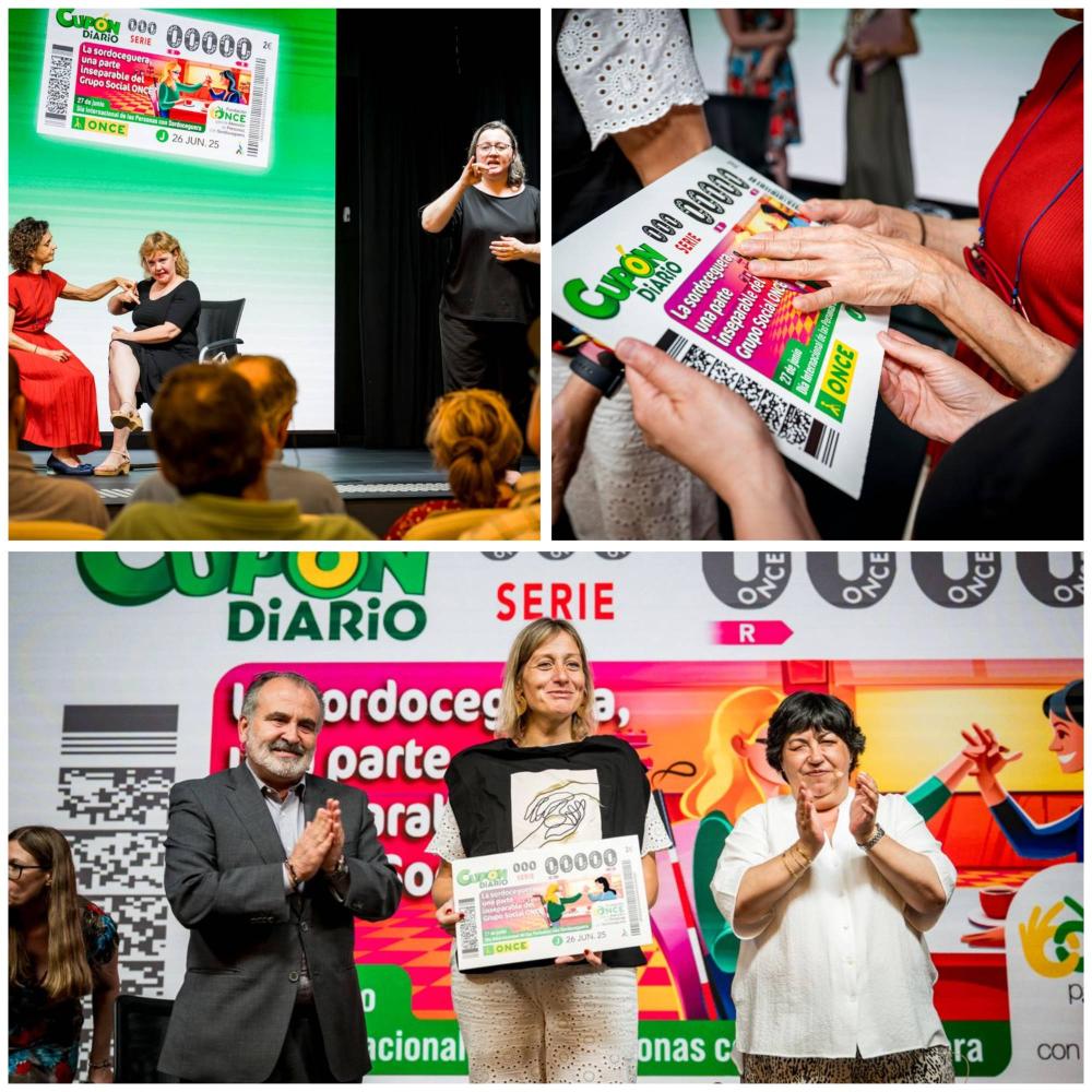 Varios momentos del acto con todos los protagonistas
