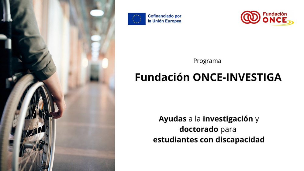 Cartel de las becas Fundación ONCE-INVESTIGA