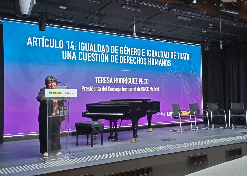 Teresa Rodríguez durante su intervención en la apertura del acto