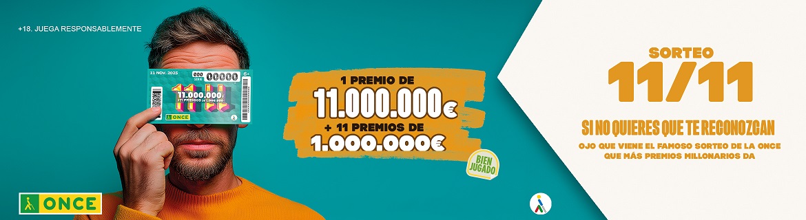 Campaña Sorteo 11/11 de la ONCE (Abre una nueva ventana)